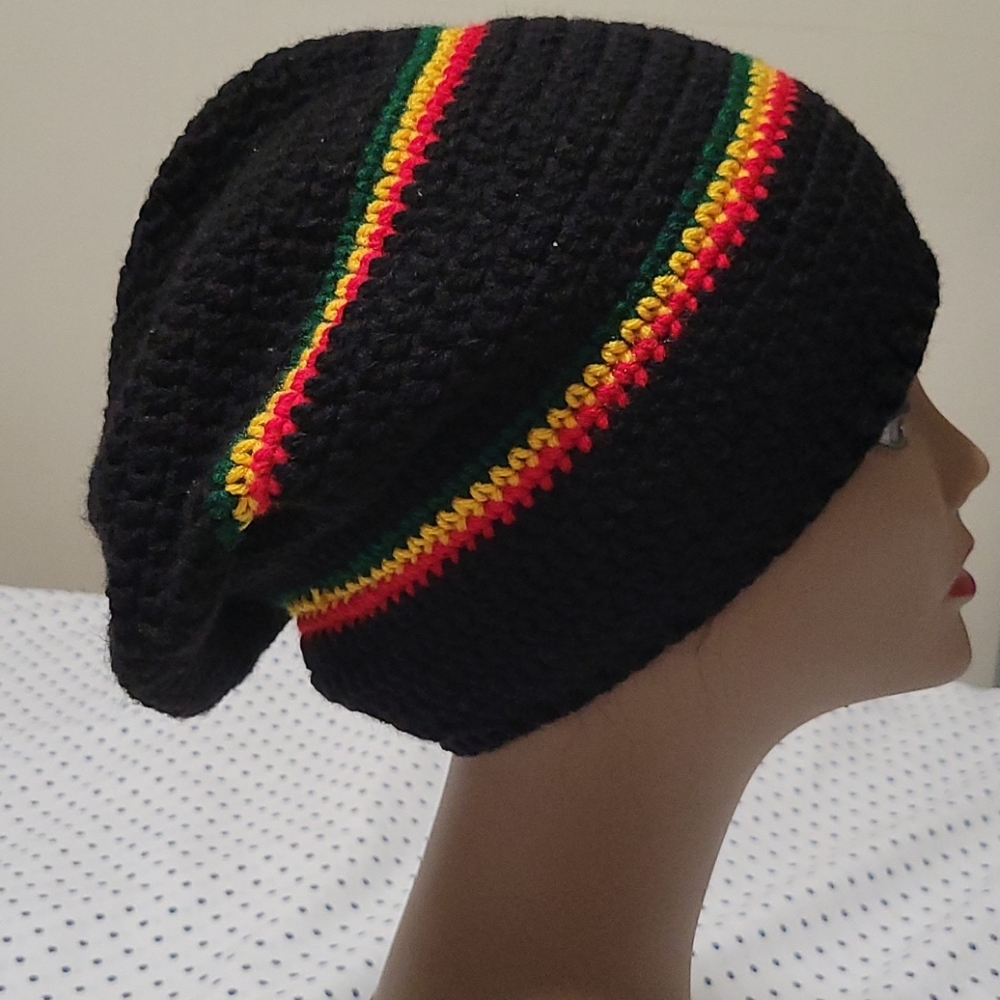 Rasta  Drawstring Slouchy Tam